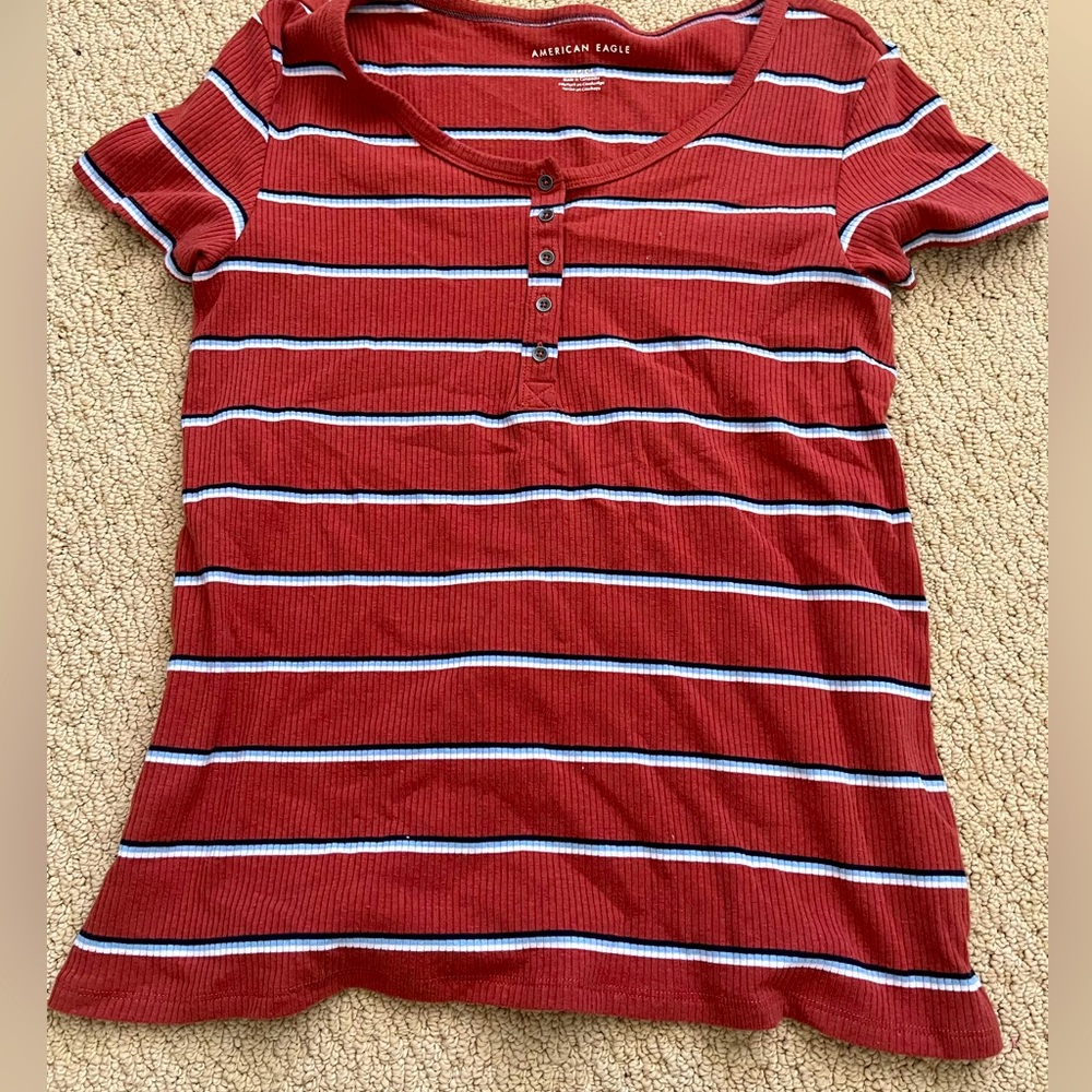 Short sleeve striped top from American Eagle.